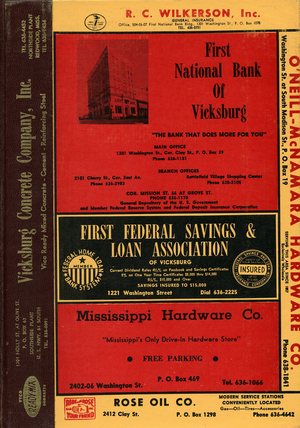 1968, Vicksburg – Warren County, Mississippi Polk City Directory 1968, Vicksburg – Warren County, Mississippi Polk City Directory