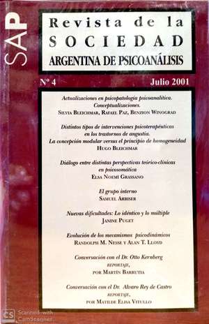 Revista de la Sociedad Argentina de Psicoanálisis Revista de la Sociedad Argentina de Psicoanálisis