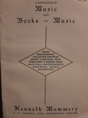 Catalogue of Music and Books on Music N.S. 48, A Catalogue of Music and Books on Music N.S. 48, A