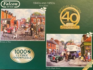 Britain at war and 1950's High Street - 1000 piece Britain at war and 1950's High Street - 1000 piece