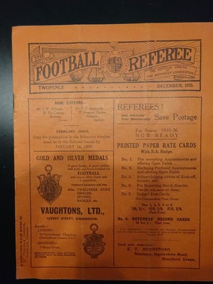 Football Referee - 1935-12 - December, The Football Referee - 1935-12 - December, The