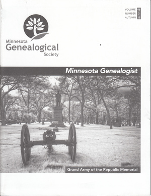 Minnesota Genealogist 47_03 Autumn 2016 Minnesota Genealogist 47_03 Autumn 2016