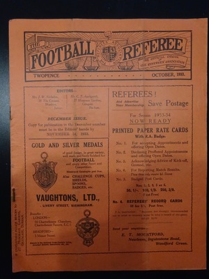 Football Referee - 1933-10 - October, The Football Referee - 1933-10 - October, The