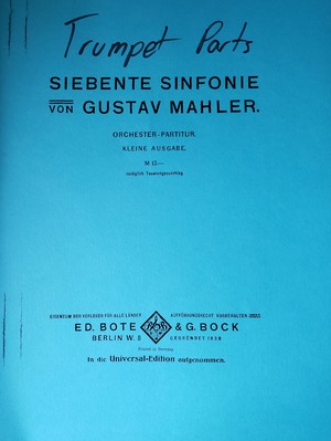 MAHLER, G.: Symphony No. 7 - Trumpet Parts MAHLER, G.: Symphony No. 7 - Trumpet Parts